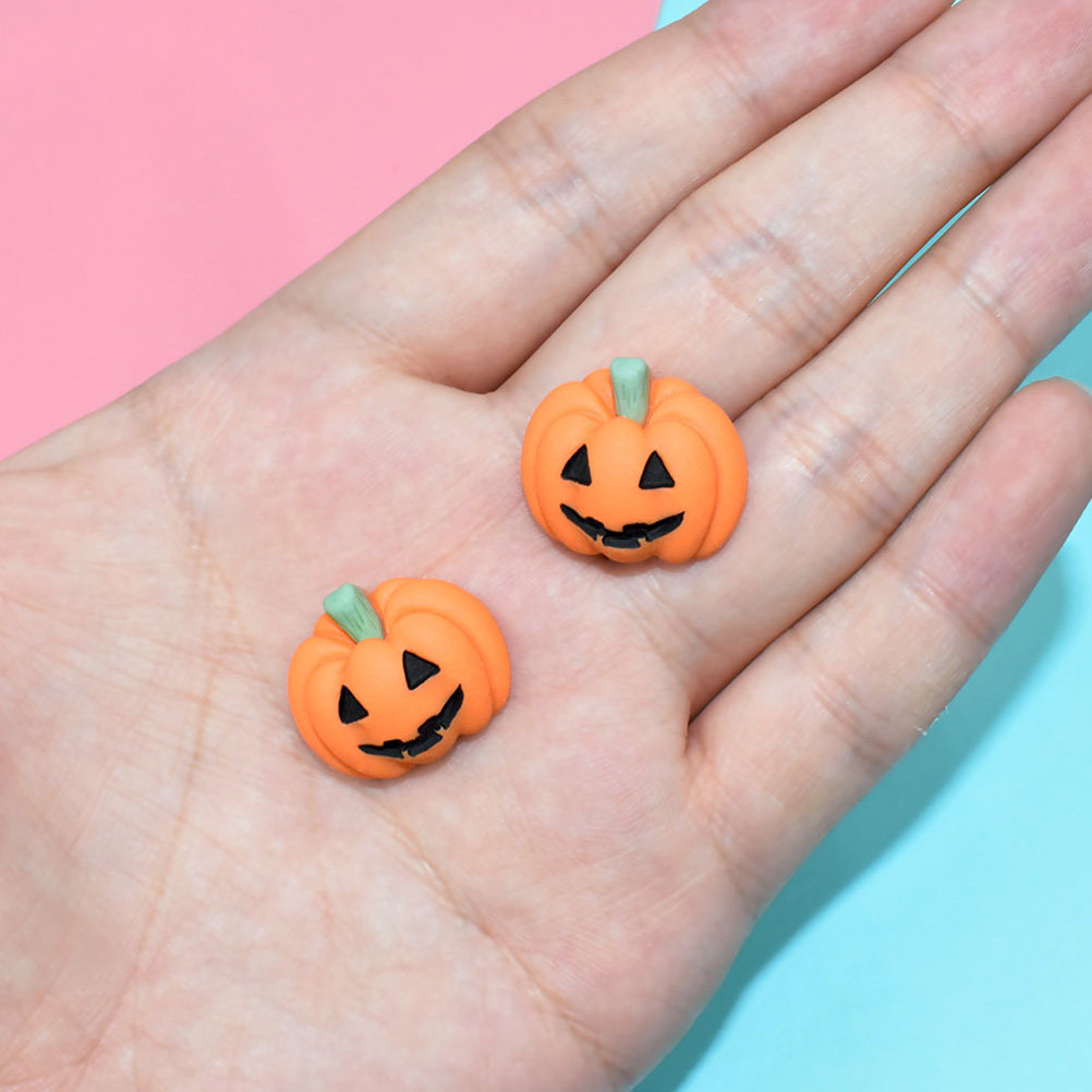 Embellishments For Scrapbooking - 20 stuks Halloween-pompoen van hars, platte