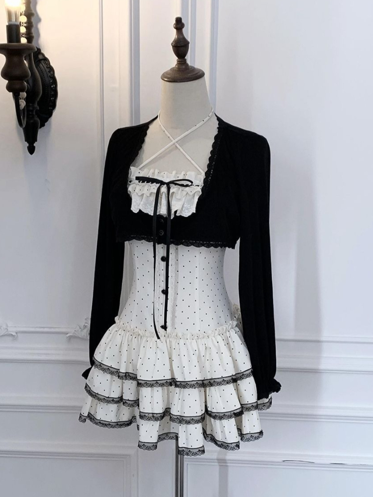 Elastic Lace Trim - Coquette Sweet Koreaanse Vierkante Hals Camisole