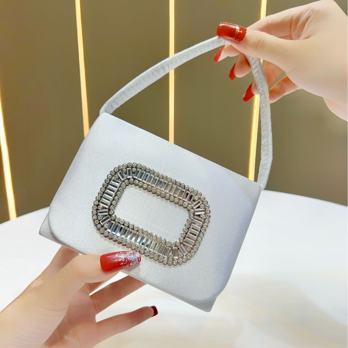 Luxe mini vierkante handtas da - Tassel Fringe Trim recensie en prijs