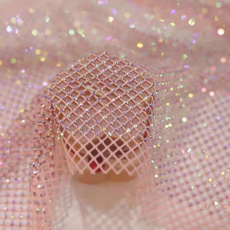 Mistlace Stretch Rhinestone Fi - Crystal Mesh Fabric recensie en prijs