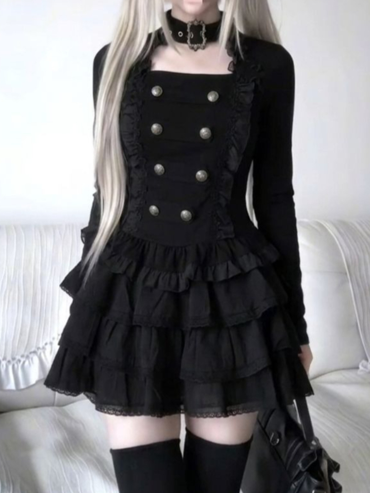 Gothic Harajuku Lolita 2-delig - Elastic Lace Trim recensie en prijs