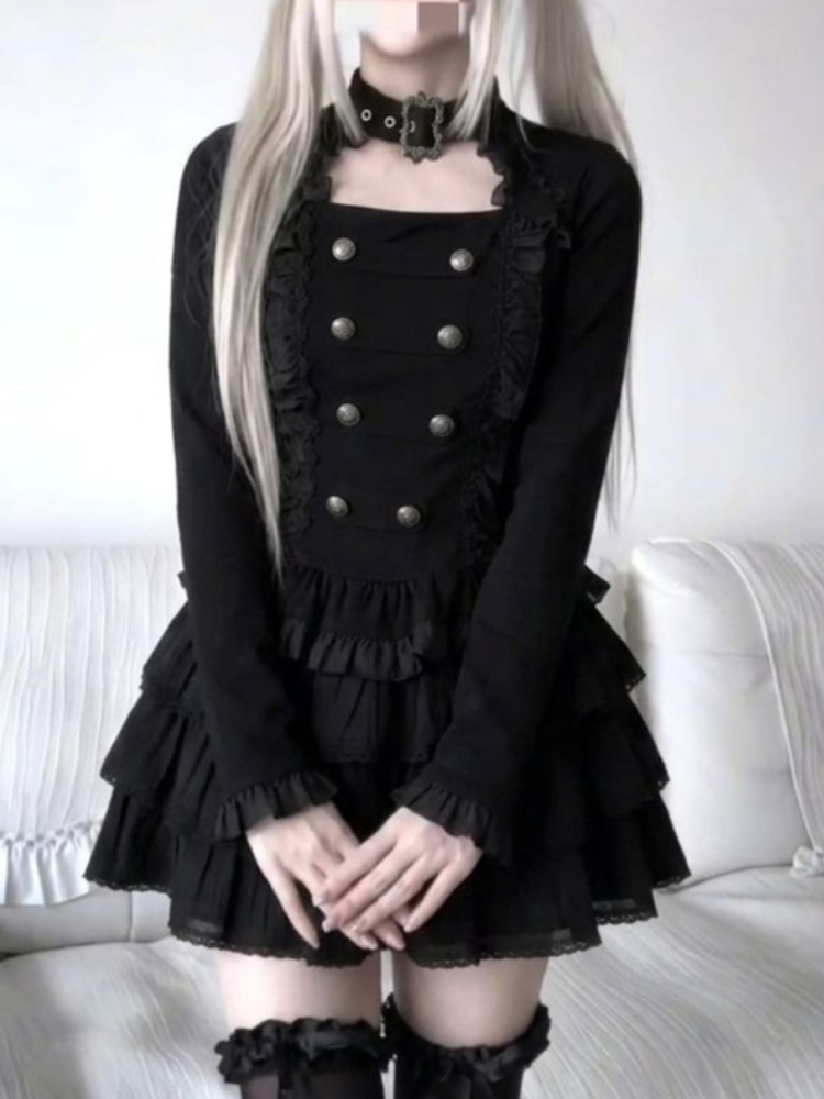 Gothic Harajuku Lolita 2-delig - Elastic Lace Trim recensie en prijs