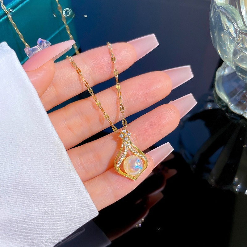 Elegante dames K14 goudkleurig - Pearl Trim Chain recensie en prijs