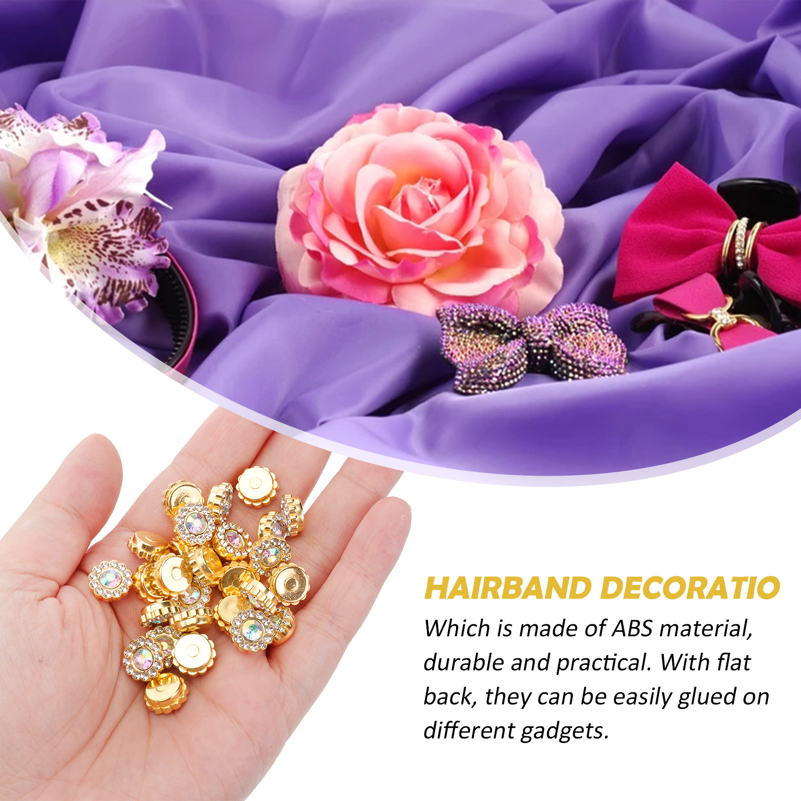 50 stuks parelbloem schijfjes  - Embellishment Glue Craft recensie en prijs